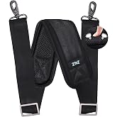 ZINZ 79 inch Shoulder Strap, Extra-thick Fixed Cushion Pad and Dual Clasps Universal Replacement Strap with Metal Swivel Hooks for Laptop Bags, Luggage Bags, Camera, Crossbody (200cm,Black)