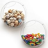 MCAEFER ZHCY 2 Pack Acrylic Wall Toy Storage,Clear Hanging Toy Dispenser with Back Panel Hanging Holder,exquisite Acrylic Wall Organizer for Blocks, Snacks, Cars,Home Organization and Storage