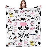 Cow Gifts Blanket Soft Flannel Cows Throw Blanket for Cow Lovers Adults Women Girls for Bedding Bedroom Living Rooms Sofa 50"X40"