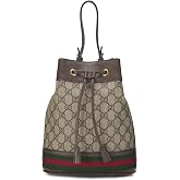 WHAT GOES AROUND COMES AROUND Women's Pre-Loved Gucci Coated Canvas Ophidia Small Bucket Bag