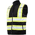JORESTECH Safety Vest with Two-Tone Reflective X Strips On The Back, Reversible, Wind Resistant,Waterproof, and Insulated