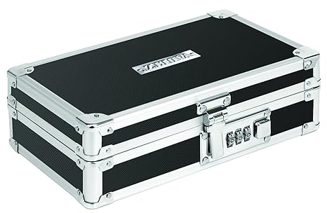 Vaultz VZ00304 Mini-Geldkassette mit Ablage, 21,6 x 7 x 14 cm, Schwarz 8.5 x 2.75 x 5.5 Schwarz