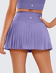 CRZ YOGA Women's High Waisted Pleated Tennis Skirts