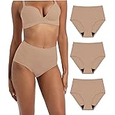 IRISMORII Adult Incontinence Protective Underwear for Women Washable Postpartum Leak Proof Panties 56 ml Absorbency 3 Pack (3 Brown, S)
