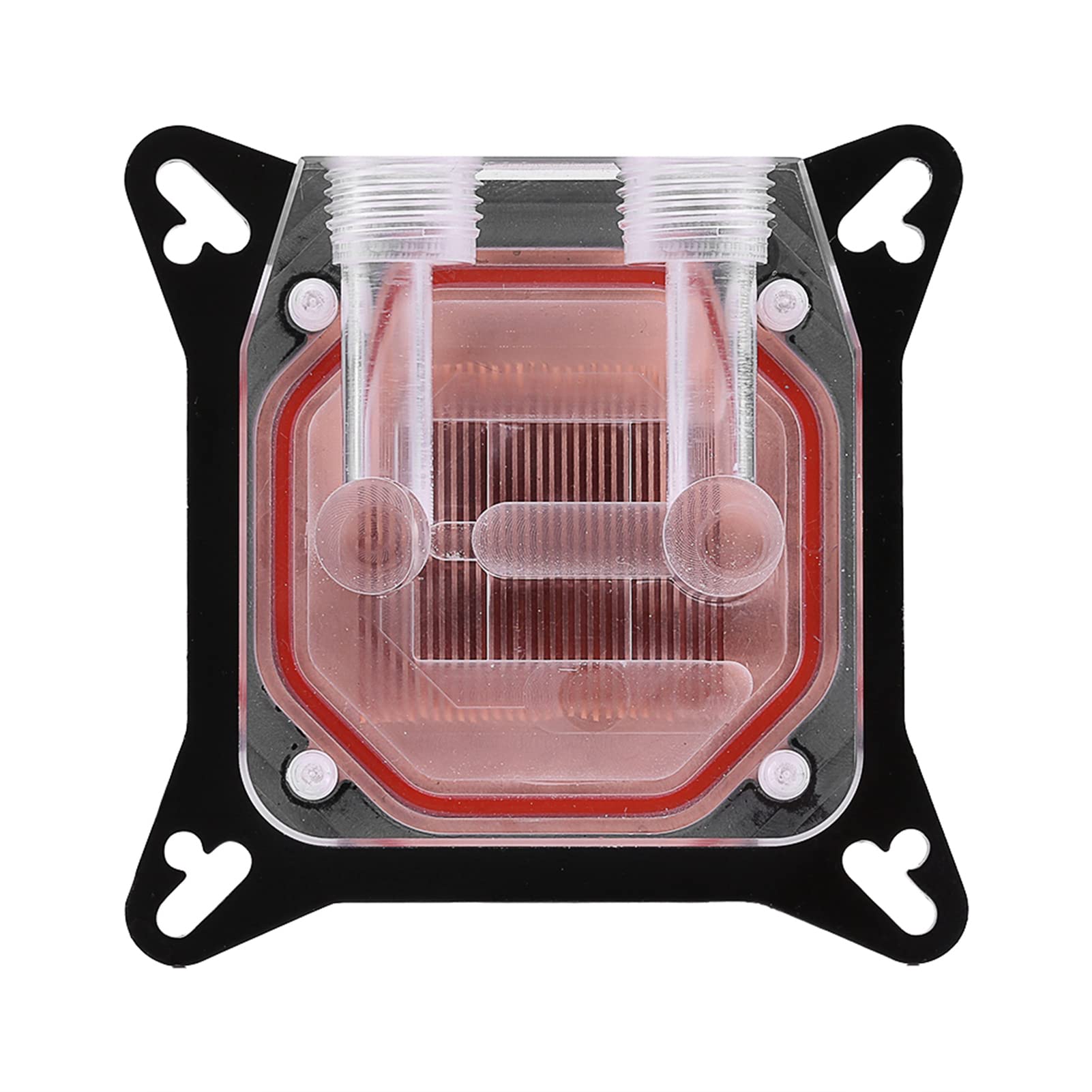 Universal GPU Wasserkühlblock Aus Kupfer Mit Acryl-Abdeckung – Für Grafikkarten, 25 Kanäle, G1/4 Anschluss