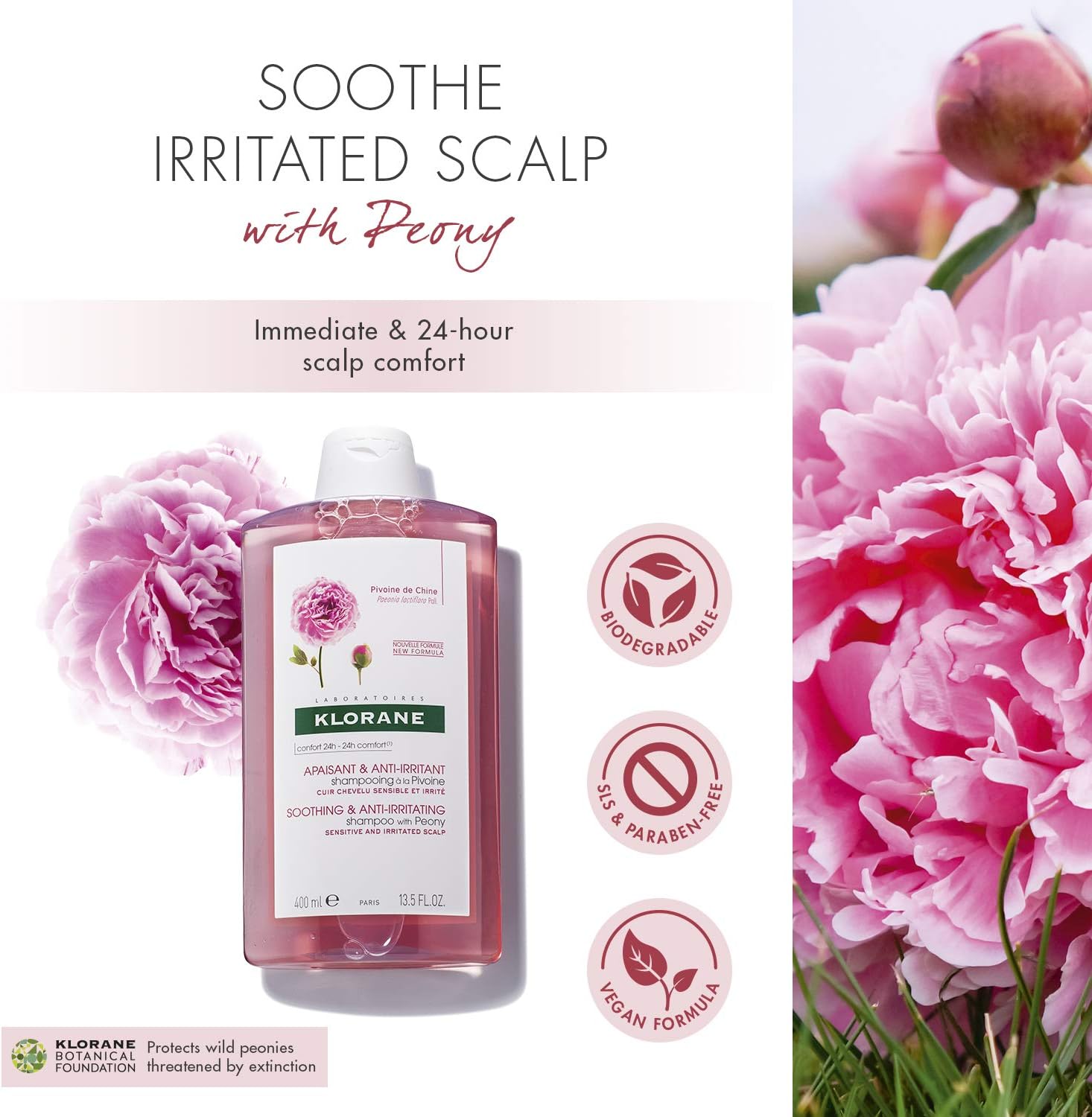 Klorane Shampooing à la Pivoine 200ml, Multicolour, 200 ml (Pack of 1) - Image 5