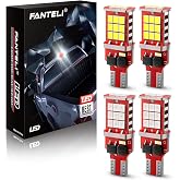 FANTELI 921 LED Bulb, Strobe 3rd Third Brake Light Bulb Red and Truck Cargo Bed Lights White, 300% Brighter Non-Polarity 194 912 T15 906 904 902 W16W, Pack of 4