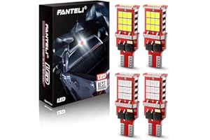 FANTELI 921 LED Bulb, Strobe 3rd Third Brake Light Bulb Red and Truck Cargo Bed Lights White, 300% Brighter Non-Polarity 194 912 T15 906 904 902 W16W, Pack of 4