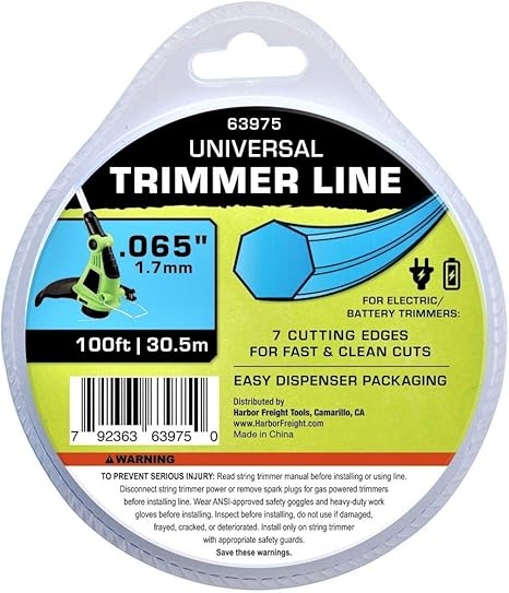 Amazon Com Harbor Freight Tools Universal String Trimmer Line 065 100ft Garden Outdoor