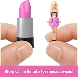 Barbie Mini BarbieLand 5-Pack Fashionistas Dolls 1.5 inch Lipstick Tubes JBD26 view 4
