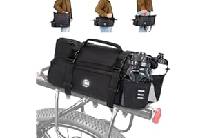 QYCHHJ Bike Pannier Bag 10L Bike Bags for Bicycles Rear Rack, All-Round Reflective Bike Rack Bag with Water-Resistant Zippers Bike Trunk Bag with Side Pockets for Bike Accessories