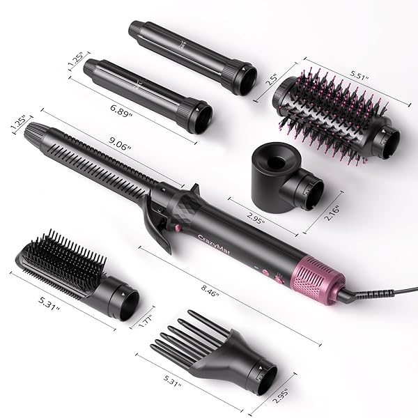 AIR WRAP HAIR STYLER, FAST DRYING BLOW DRYER & CURLING STYLINGTOOL, HOT AIR STYLER NO HEAT DAMAGE, HOT AIR STYLER WRAP FOR CURLING VOLUMIZING STRAIGHTENING STYLING(PINK)