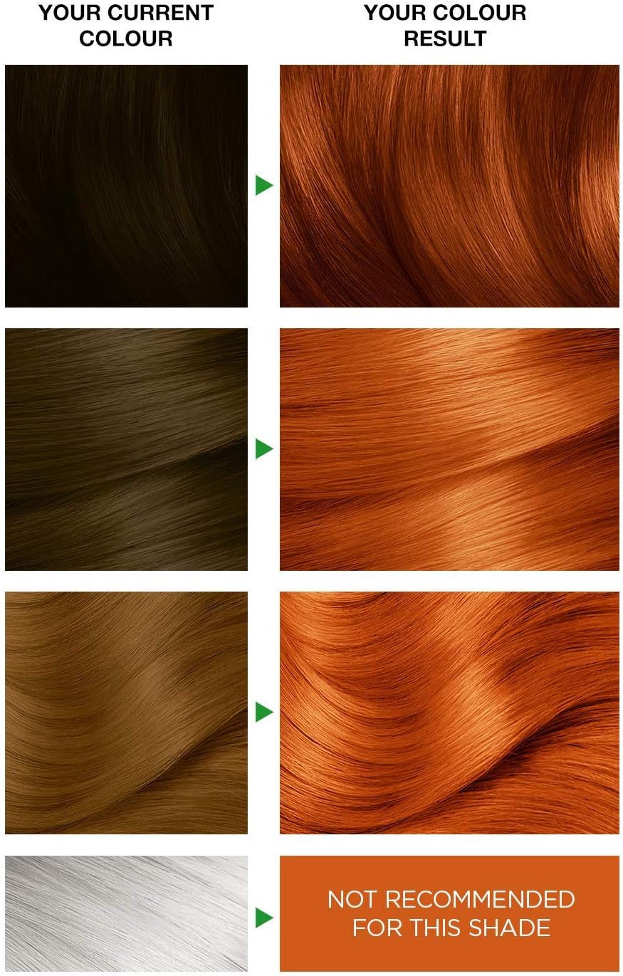Garnier Nutrisse Ultra Color Hair Dye, Vegan, 7.40 Copper Passion. Delivers 100% grey coverage and a vibrant - Image 4