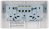 Schneider Electric Lisse 13A 2-Gang Converter with Outboard Rockers view 4