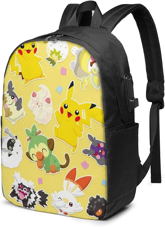 Amazon Co Jp La Meack ピカチュウ Usbインターフェースを備えた17インチのバックパックは 超重量のバックパック と重量のあるバックパックに適しています 学校や屋外での使用に適しています 服 ファッション小物