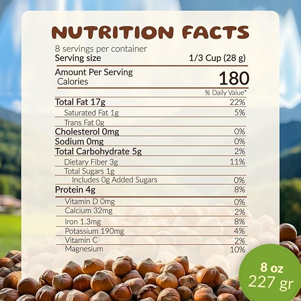 TUTAFIN PREMIUM RAW HAZELNUTS IN SHELL – JUMBO WHOLE FILBERTS, FRESH HARVESTED, TURKISH HAZELNUTS FOR SNACKING & BAKING – 8 OZ (PACK OF 1)