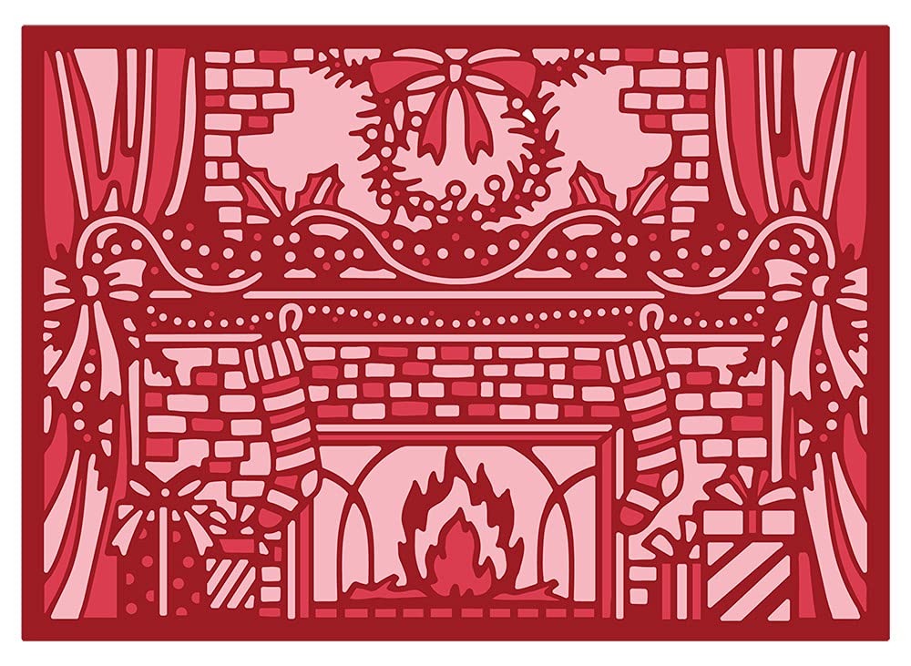 Gemini Christmas Big Scene Create A Card Metal Die Set - Deck The Halls, Silver, One Size, GEM-MD-CAD-Deth