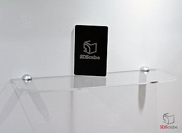 étagère Murale En Plexiglas Transparent Longueur 50 Cm Profondeur