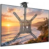 Mount-It! Fold-Up Ceiling TV Mount for 23&ndash;55 Inch TVs, Space-Saving Flip Down Bracket for Flat &amp; Slanted Ceilings, Retractable Adjustable Tilt &amp; Swivel Mount, VESA up to 400x400, 44 lbs Capacity