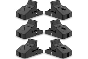 Kat Sense Large Rat Snap Traps Set of 6 - Multi-Capturing Tooth Design, Humane Rat Trap Indoor & Outdoor Use, Mouse Catcher for Repeat Use, High Precision Triggering, Traps for Rats, Mice, Chipmunks
