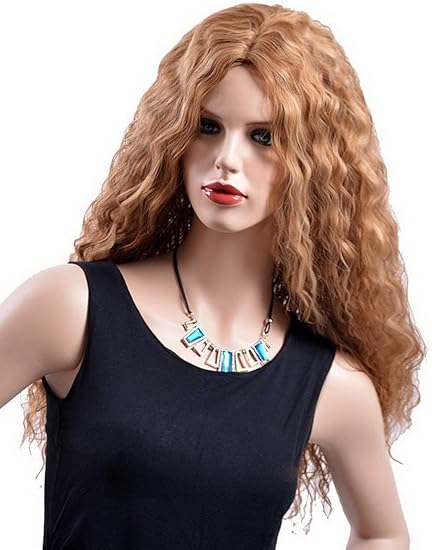 Long Blonde Mix Beach Wave Wavy Shag Hair Hairstyle Full Wig Party