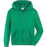 Spring&Gege Boys Lightweight Full Zip Hoodies Long Sleeve Hooded Sweatshirt (5-14 Years)
