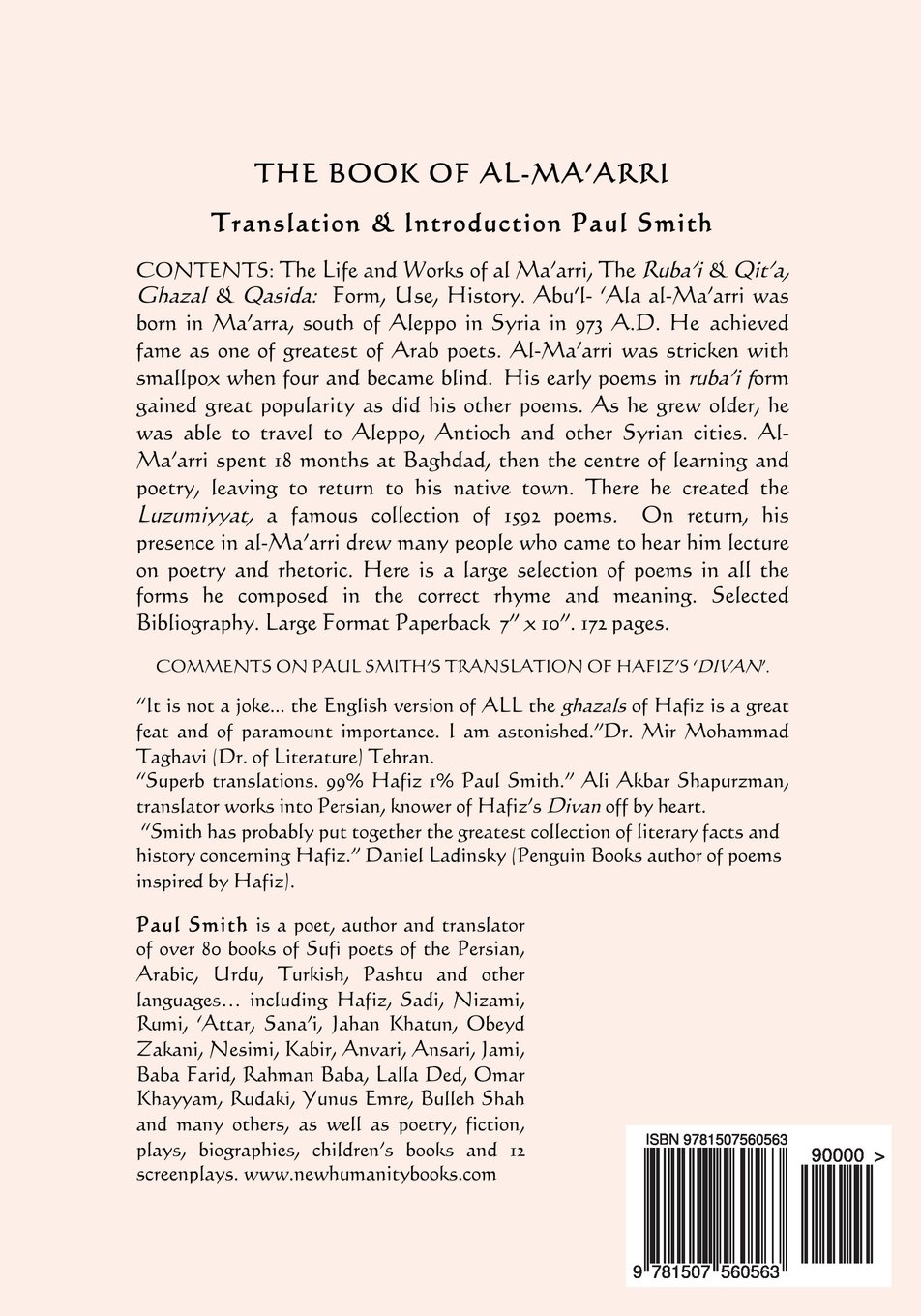 The Book Of Al Ma Arri Al Ma Arri Smith Paul Amazon De Bucher