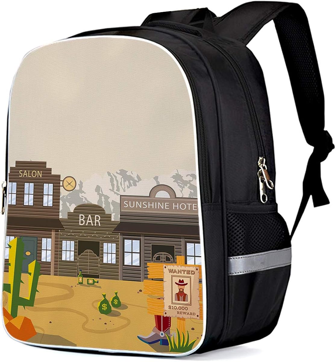 Backpack for Kids Western Bag American Country Style Cactus Desert