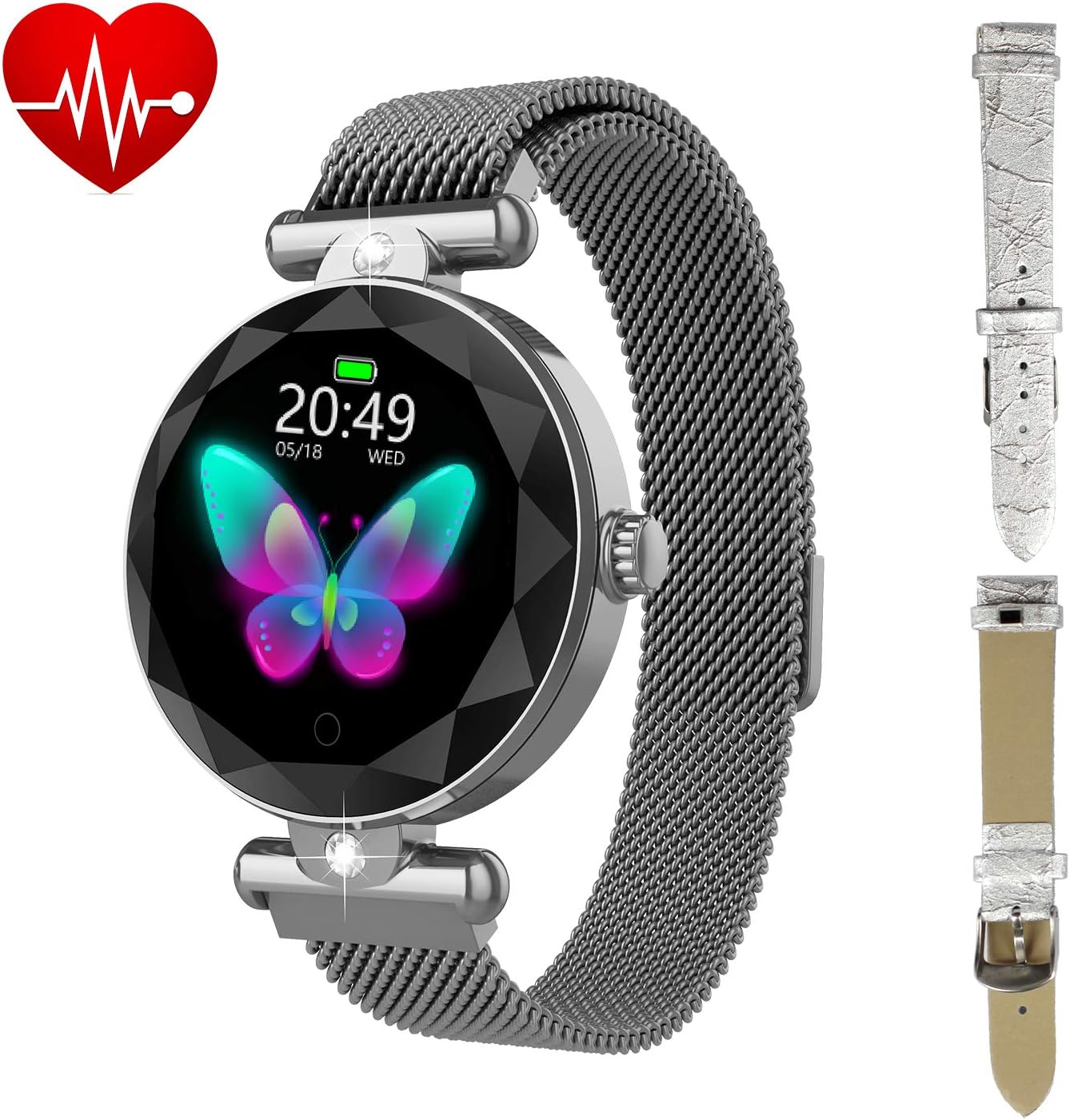 Fitness Tracker Smart Watch,Activity Tracker Waterproof Pedometer Wrist Watch with Step Counter Calorie Counter Heart Rate Monitor Sleep Monitor for Women Men Kids