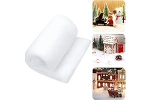 BOARDFEB 80 x 240 cm Christmas Snow Blanket Decoration, Artificial Snow Mat Decoration Winter Christmas Village Background De