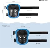 ValueTalks Kids Helmet and Pads Set 5-12 Years Blue 7-in-1 Protective Gear view 7