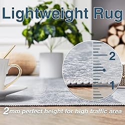 jinchan Area Rug 2x6 Washable Rug Runner Rug Modern