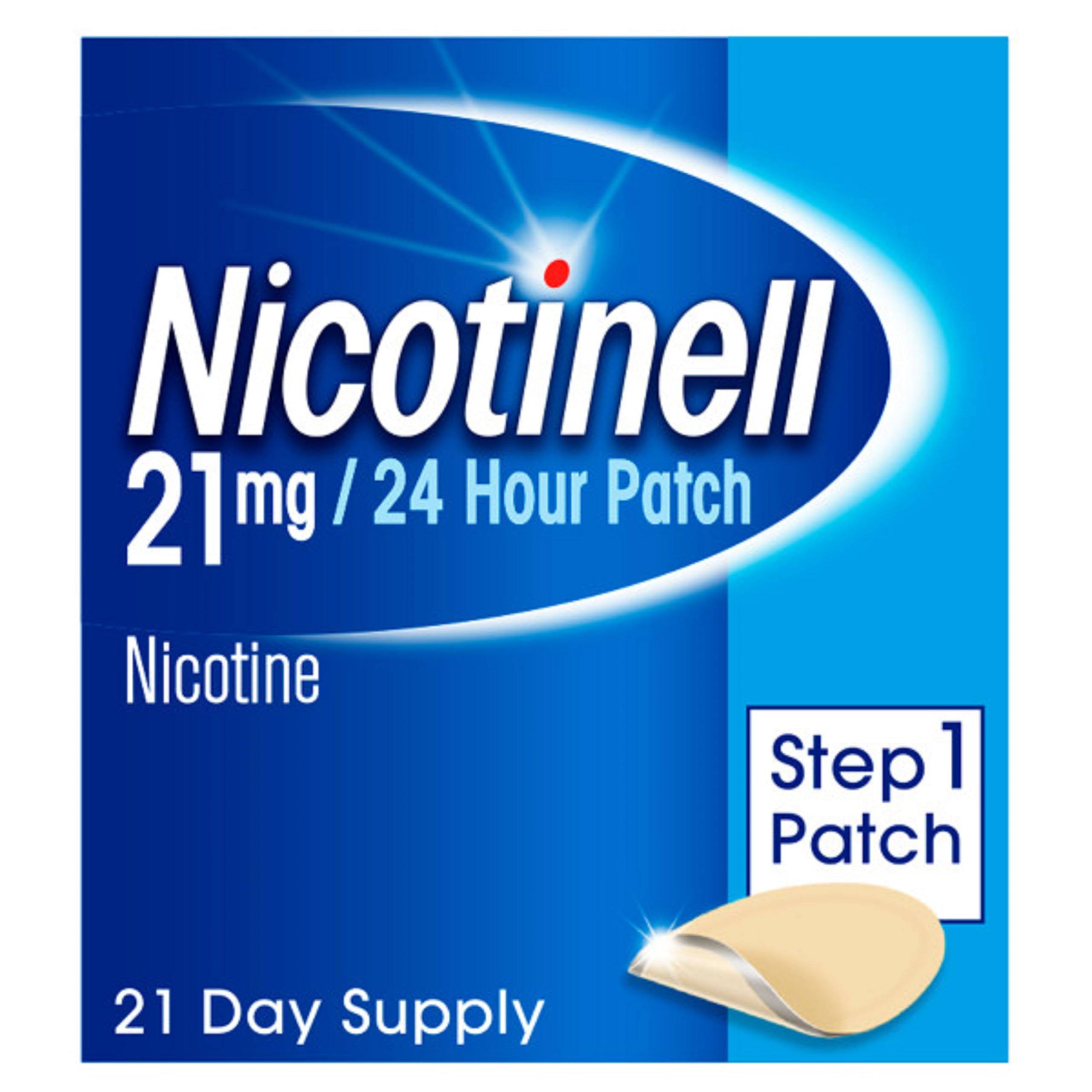 Nicotinell Nicotine Patch Stop Smoking Aid Step 1, 21 mg 24 Hour 21 Patches