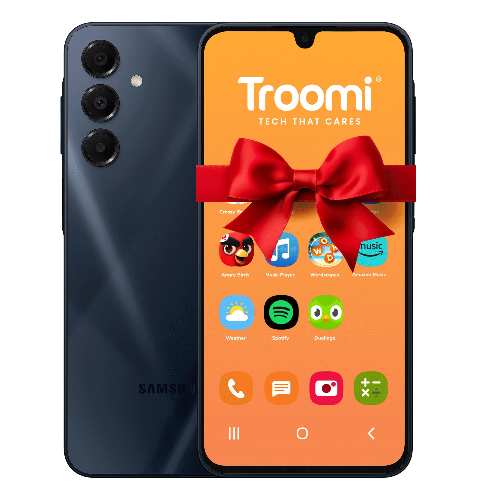 Troomi Phone for Kids and Teens – Galaxy A16 – Parental Controls, GPS Tracking, Text Monitoring & Content Filtering, 10,000+ Apps – Monthly Service and Activation Required