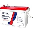 XRH 12V 300Ah Small-Volume LiFePO4 Lithium Battery, Built-in 200A BMS, Max 2560W Power, 4000-15000 Deep Cycles & 10-Year Lifetime，Perfect for Solar System, RV, Solar Power, Marine, Off-Grid…