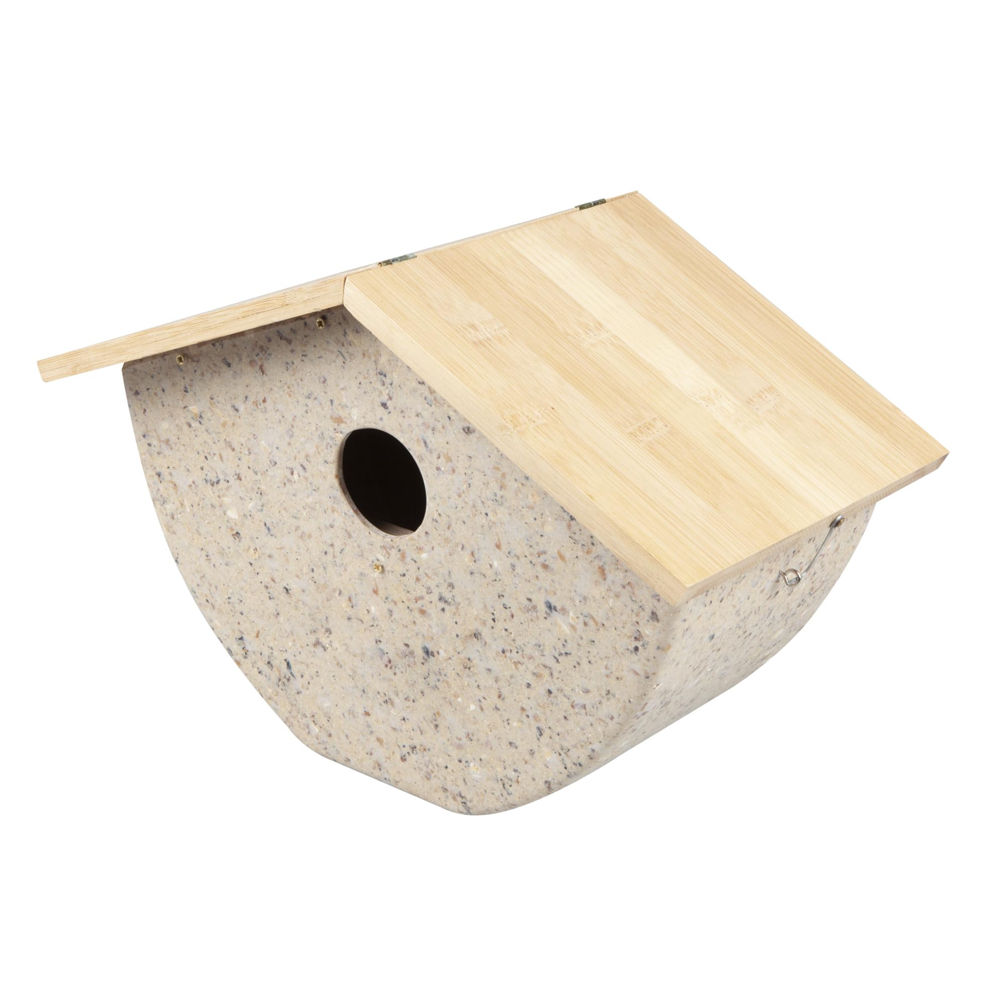 Windhager Nesting Box Recovery ÖKO, Nesting Aid for Great Tit, House Pearling and Mourning Catch, Bird Nesting Box, Bird House, Breeding Box, 16 x 25 x 19.5 cm, 07448, Natural