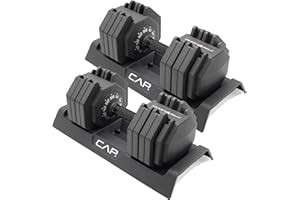 CAP Barbell ADJUSTABELL Adjustable 55 lb Hex Dumbbell Weights - Singles & Pairs | Multiple Handle Options