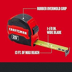 CRAFTSMAN 25-Ft Tape Measure with Fraction