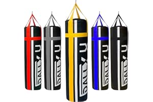 DALLX Punching Bag for Kickboxing MMA Training Muay Thai Heavy Duty Hanging Bag for Home Gym Boxing Fitness Karate Workout fo