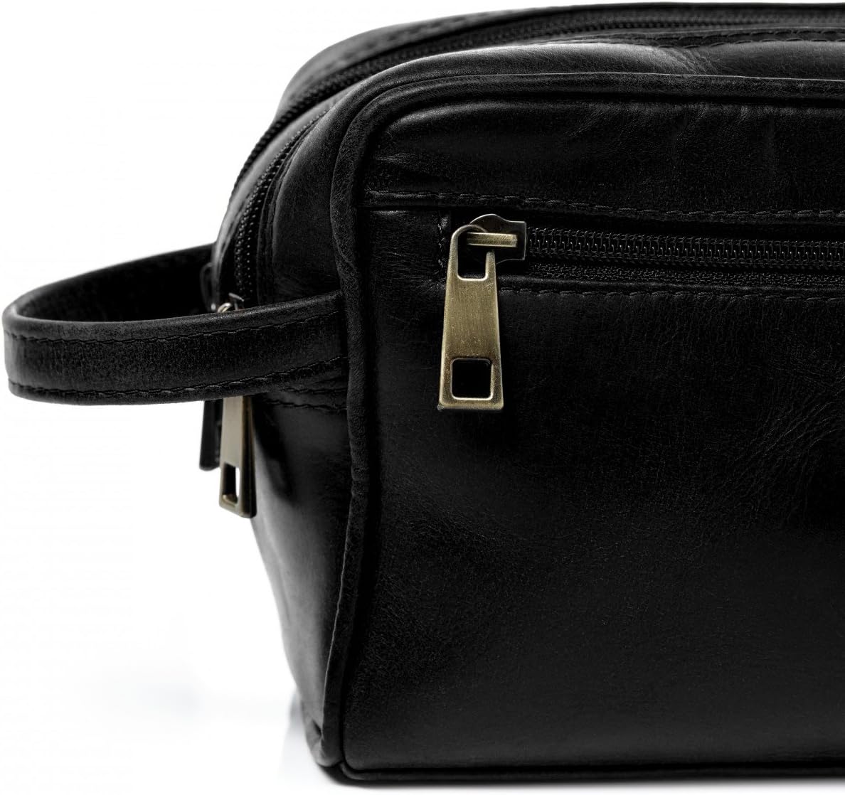 SID & VAIN wash Bag GATWICK Large Travel Overnight Wash Gym Shaving Bag for Men's Or Ladies Real Leather Toiletry Bag Leather Bag Women and Men - Image 4