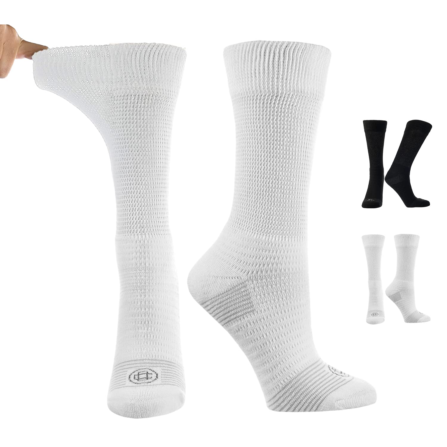 Doctor's Choice Mens Diabetic & Neuropathy Socks Large 10-13, X-Large 12-15, 2 Pairs