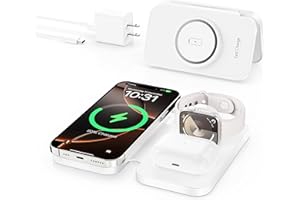 RYND 2025 Traveling Portable Wireless Mag-Safe Fast Charging Station,Magnetic 3 in 1 Charger for iPhone 16 15 14 13 12 Pro Max Plus,Apple Watch Series & Air pods 4 3 2 Pro-Gifts for Family