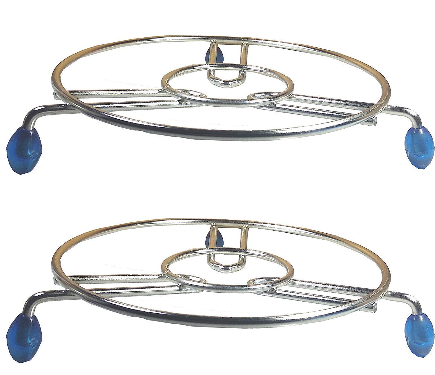 Buy Faas Stainless Steel Silver Colour Hot Plate Stand Round Cooker Steamer Rack Stand Pack of 2