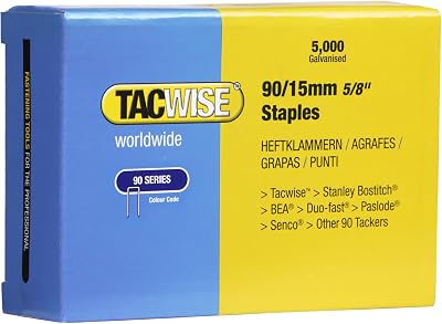Tacwise 0306 Type 90 15mm Galvanised Narrow Crown Staples Pack 5000