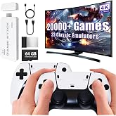Upgrade Wireless Retro Gaming Console Pre-Installed 20000+ Video Games | 2026 Plug and Play TV Game Stick 4K HDMI Output Retro Video Game Console with Dual 2.4G Wireless Control, Nostalgic Gifts