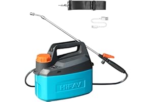 HIFAY ES4 Electric Sprayer 1 Gallon Built-in 4000mAh Rechargeable Battery, Copper-Nickel Spray Nozzle Makes The Spray More Delicate, The Telescopic Spray Rod Can Reach Further