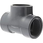 Spears 805 Series PVC Pipe Fitting, Tee, Schedule 80, 2" NPT Female