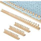 TISOFU 46" Chunky Blanket Loom, Large Wooden Loom Frame, Hand Knitting Kit for Adults Beginners, Adjustable Chunky Blanket Making Kit