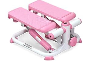 Sunny Health & Fitness Mini Steppers for Exercise at Home, Stair Step Workout Machine, Full Body Cardio Equipment, with Optional Free SunnyFit App Connection and Resistance Band