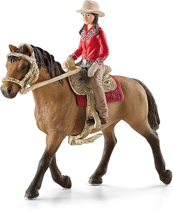 Schleich 42112 Figurine Animal Cavalière Western Amazon.fr Jeux